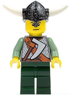 LEGO Minifigure-Viking Warrior 3d-Vikings-VIK002-Creative Brick Builders